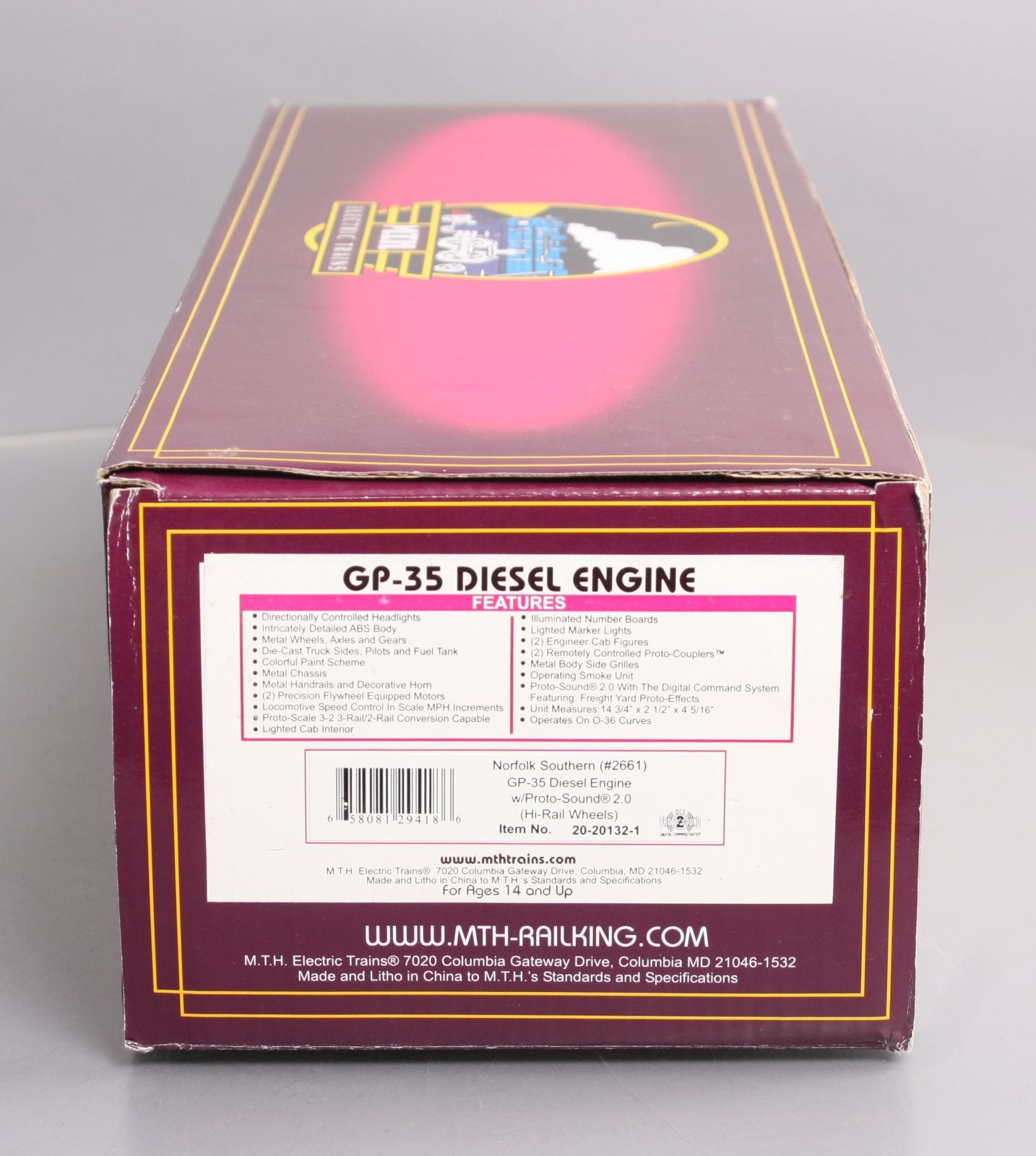 MTH 20-20132-1 O NS GP35 Diesel Engine w/PS 2.0 #2661 (Hi-Rail Wheels)
