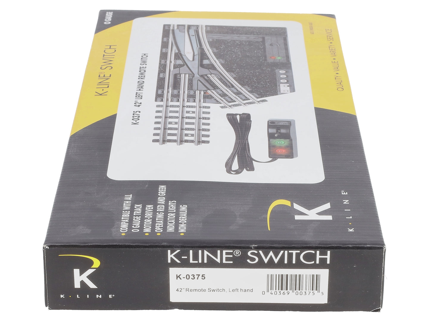 K-Line K-0375 O 42" Left Hand Remote Control Switch Turnout EX/Box