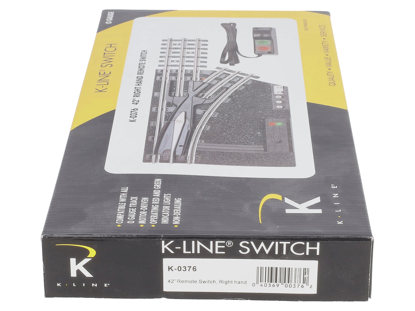 K-Line K-0376 O 42" Right Hand Remote Control Switch Turnout EX/Box