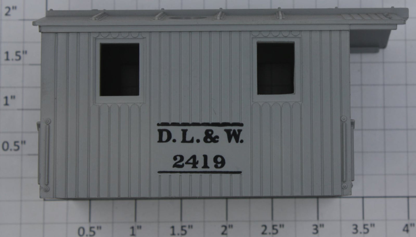Lionel 2419-9 D.L.&W. Work Caboose Gray Cab Assembly w/ Screw Mounts #2419