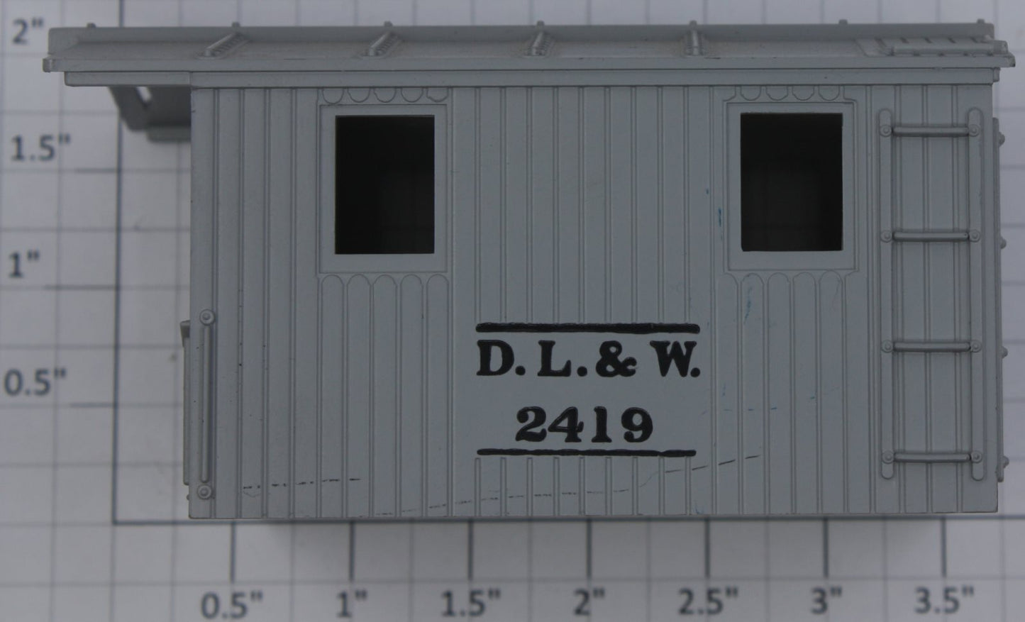 Lionel 2419-9 D.L.&W. Work Caboose Gray Cab Assembly w/ Screw Mounts #2419