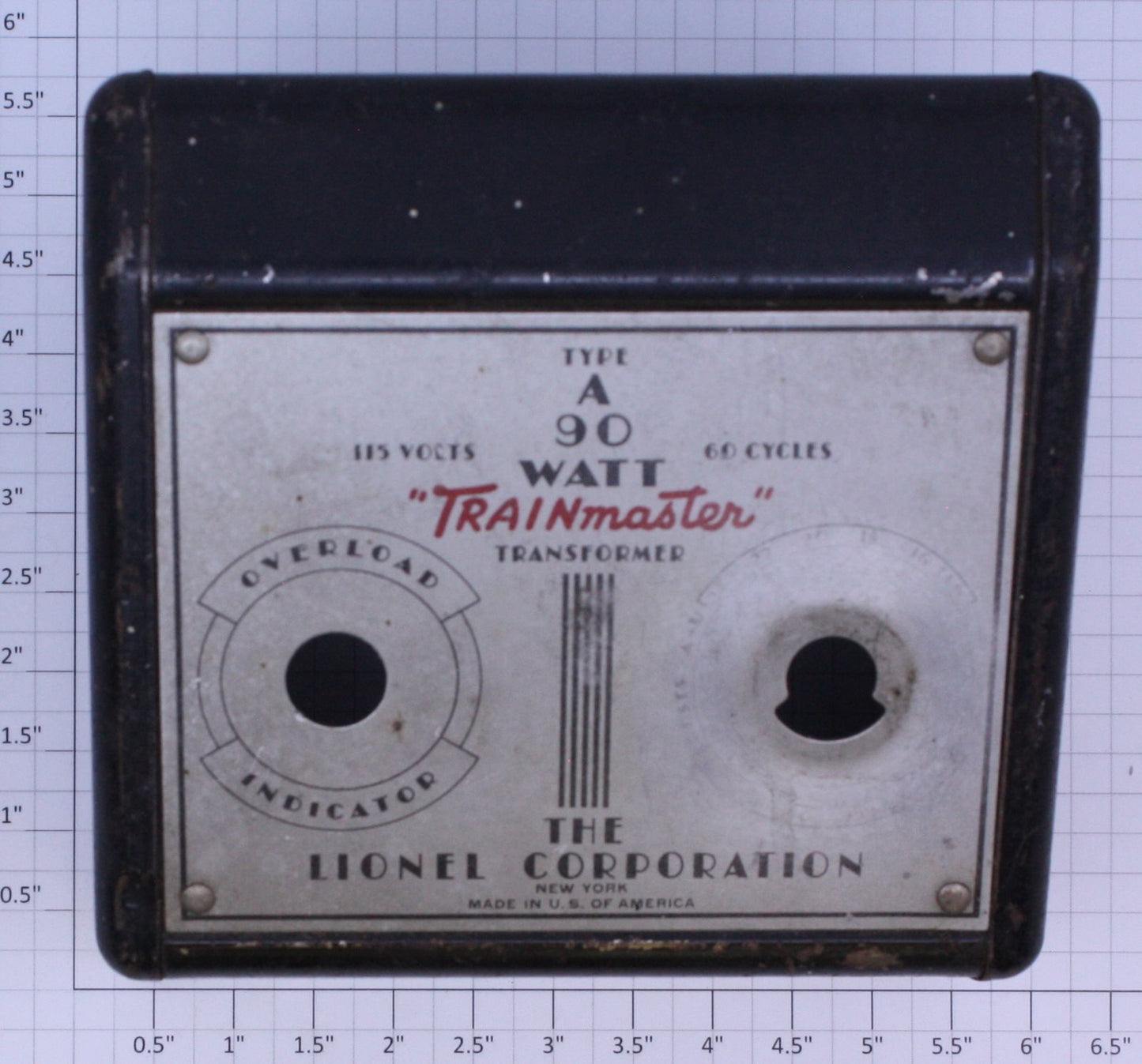 Lionel A-90-2 Type A Trainmaster 90 Watt Transformer Case with Metal Nameplate