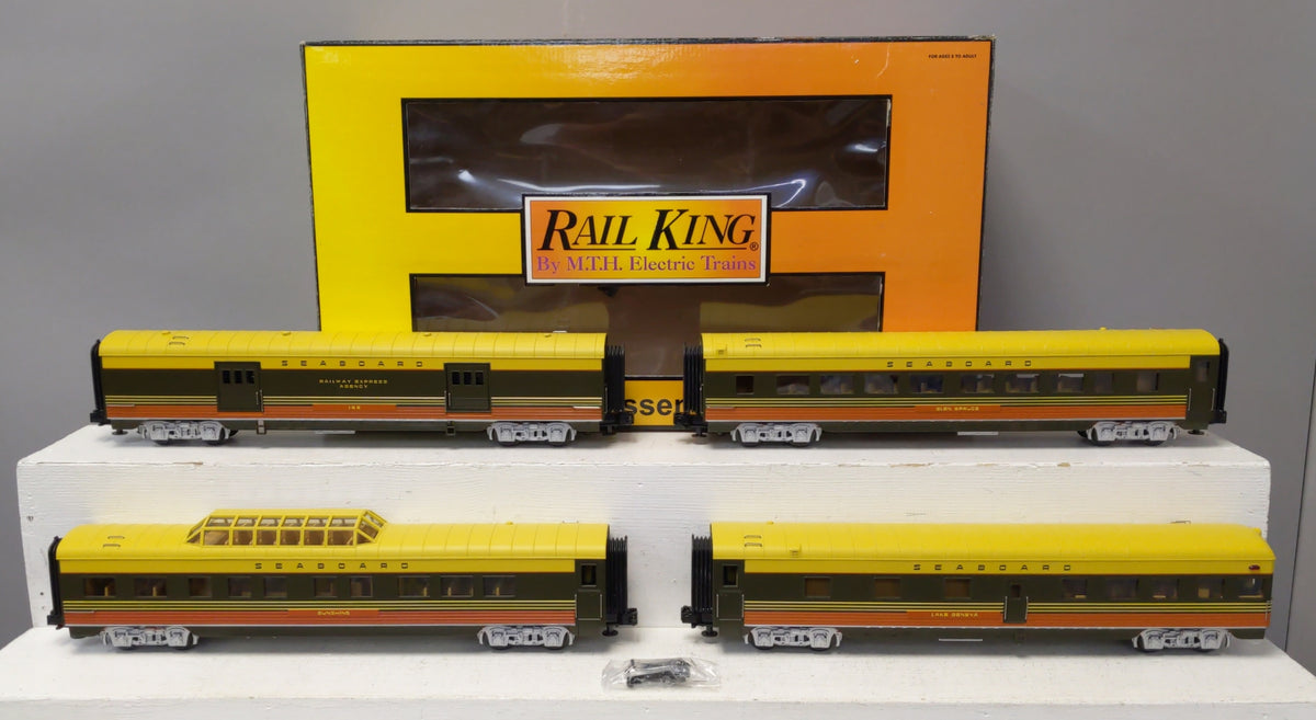 MTH 30-6703 O Seaboard Rail King 60' Streamlined ABS Passenger (Set of 4) LN/Box