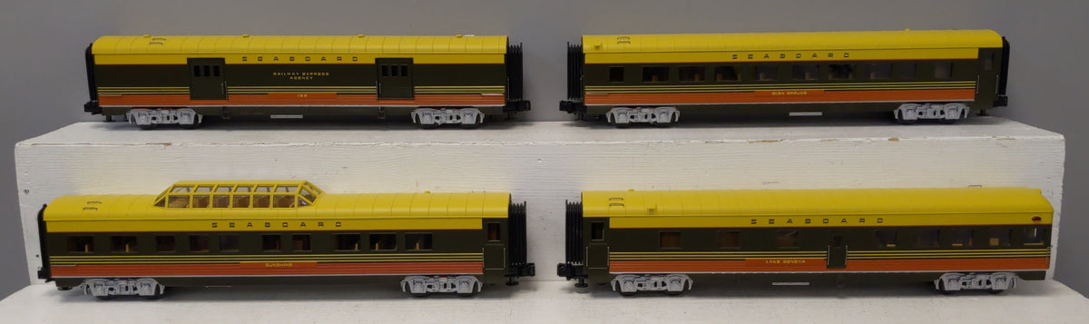 MTH 30-6703 O Seaboard Rail King 60' Streamlined ABS Passenger (Set of 4) LN/Box