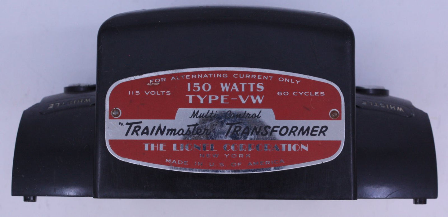 Lionel VW-3-1 Small "L" Emblem Transformer Upper Case with 150 Watt Plate