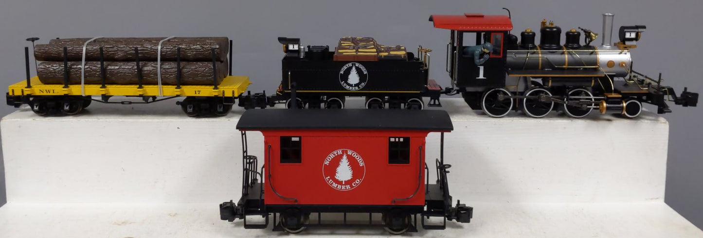 Bachmann 90122 North Woods Logger G Gauge Steam Starter Train Set