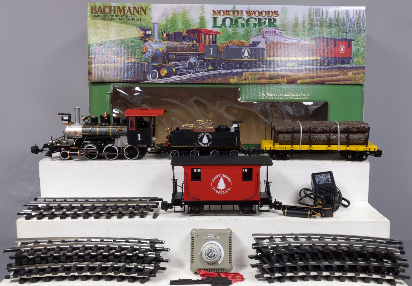 Bachmann 90122 North Woods Logger G Gauge Steam Starter Train Set