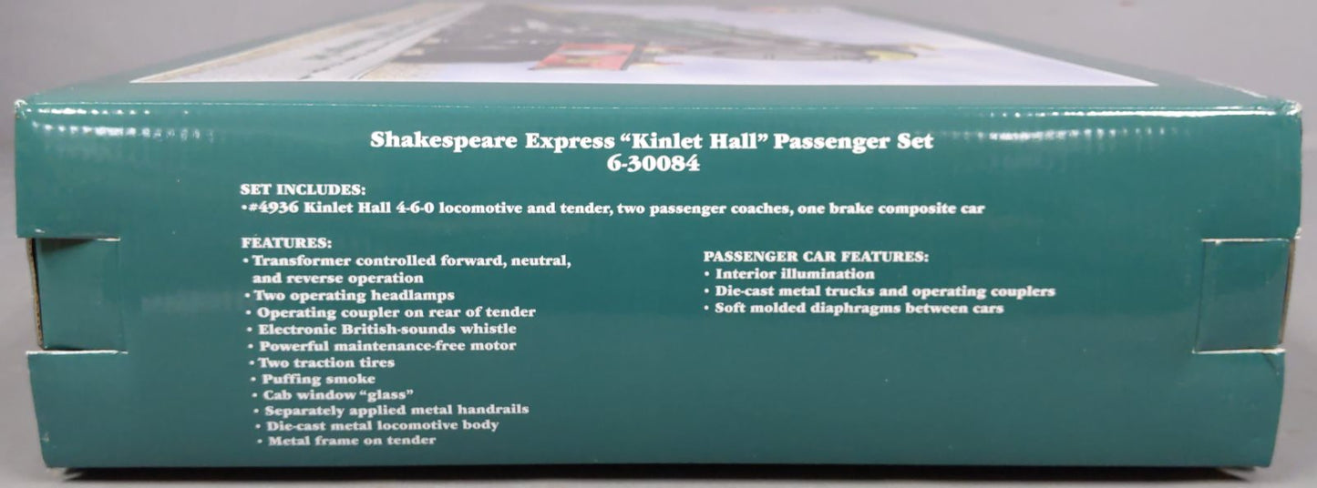 Lionel 6-30084 O Gauge Shakespeare Express Kinlet Hall Steam Train Set