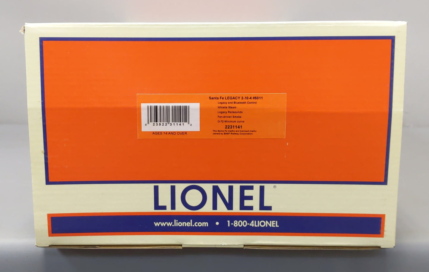 Lionel 2231141 O Gauge Santa Fe Legacy 2-10-4 Steam Locomotive #5011