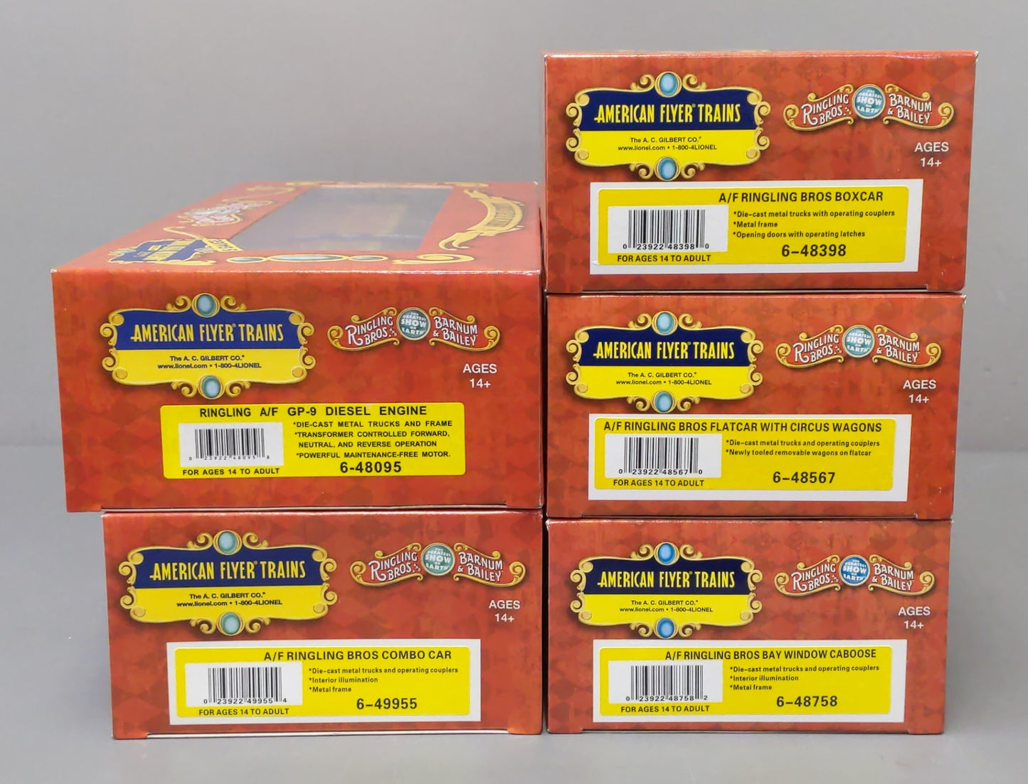 American Flyer 6-49626 Ringling Bros. Circus S Gauge Diesel Train Set NIB