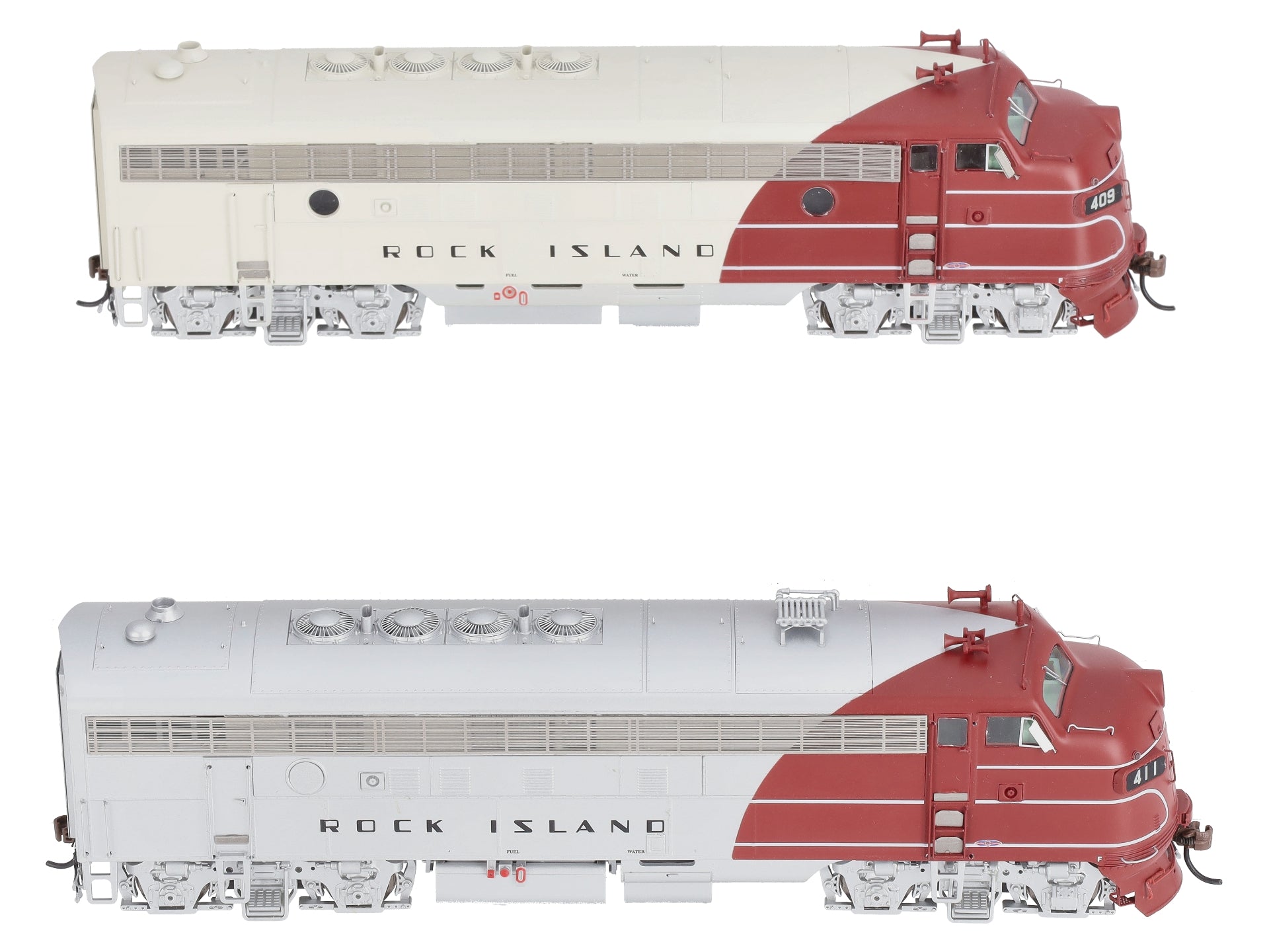 Athearn G19312 HO Rock Island FP7A/FP7A Diesel Locomotive #409/#411