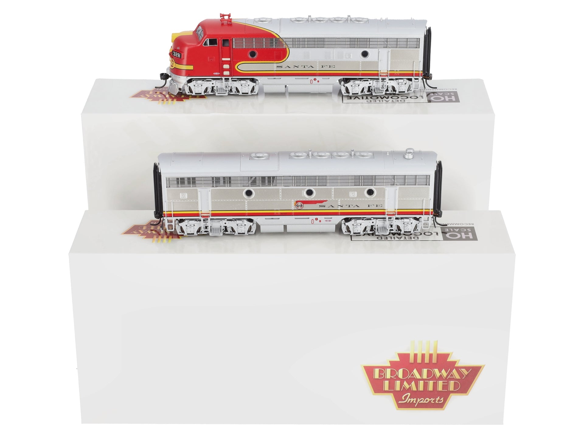 Broadway Limited 8190 HO ATSF EMD F7 A/B Diesel Locomotive P4