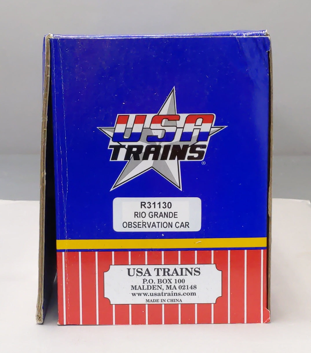 USA Trains R31130 G D&RGW Ski Train "Colorado" Corrugated Aluminum Observation