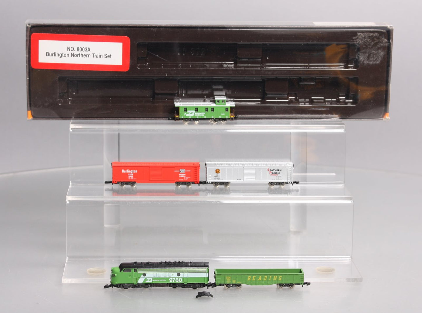 Marklin 8003A Z Gauge Burlington Northern Diesel Freight Train Set LN/Box