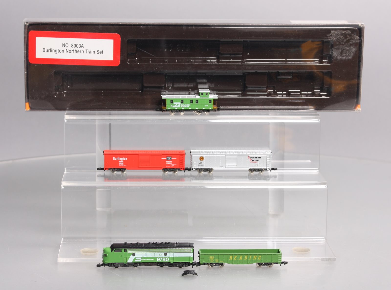 Marklin 8003A Z Gauge Burlington Northern Diesel Freight Train Set LN/Box