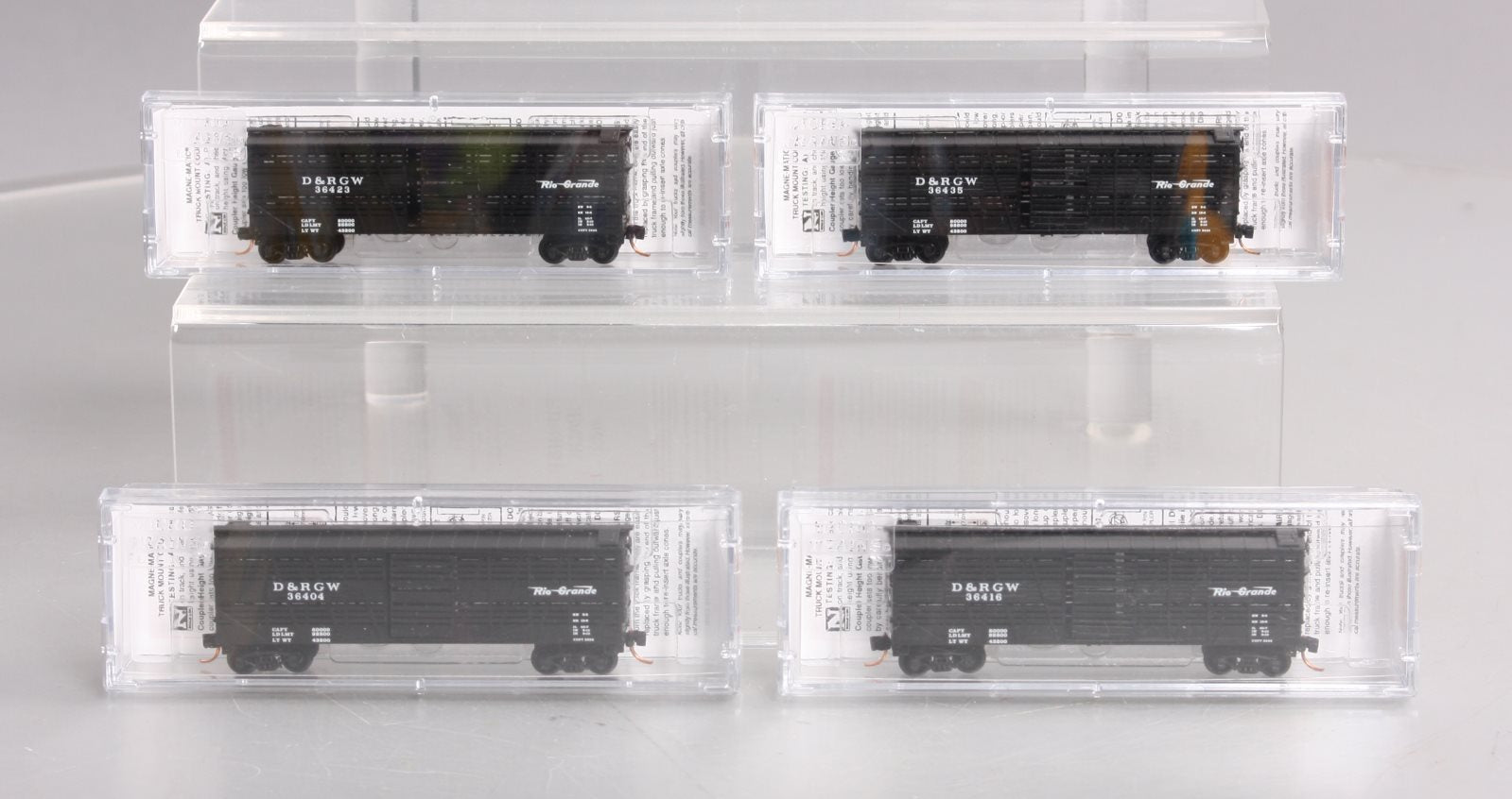Micro-Trains 99300082 N DRGW 40' Stock Car Runner Pack (Set of 4)