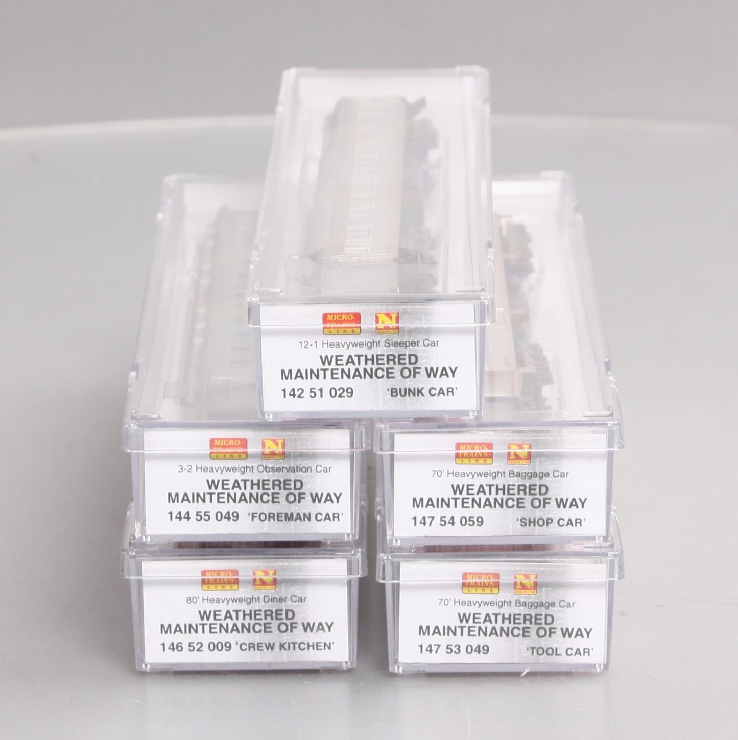 Micro-Trains 99301360 N MOW Pullman Heavyweight Work Train (Set of 5)
