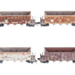 Micro-Trains 99305300 N WRRC Weathered Ortner 43' Open Hopper Runner 4-Pack