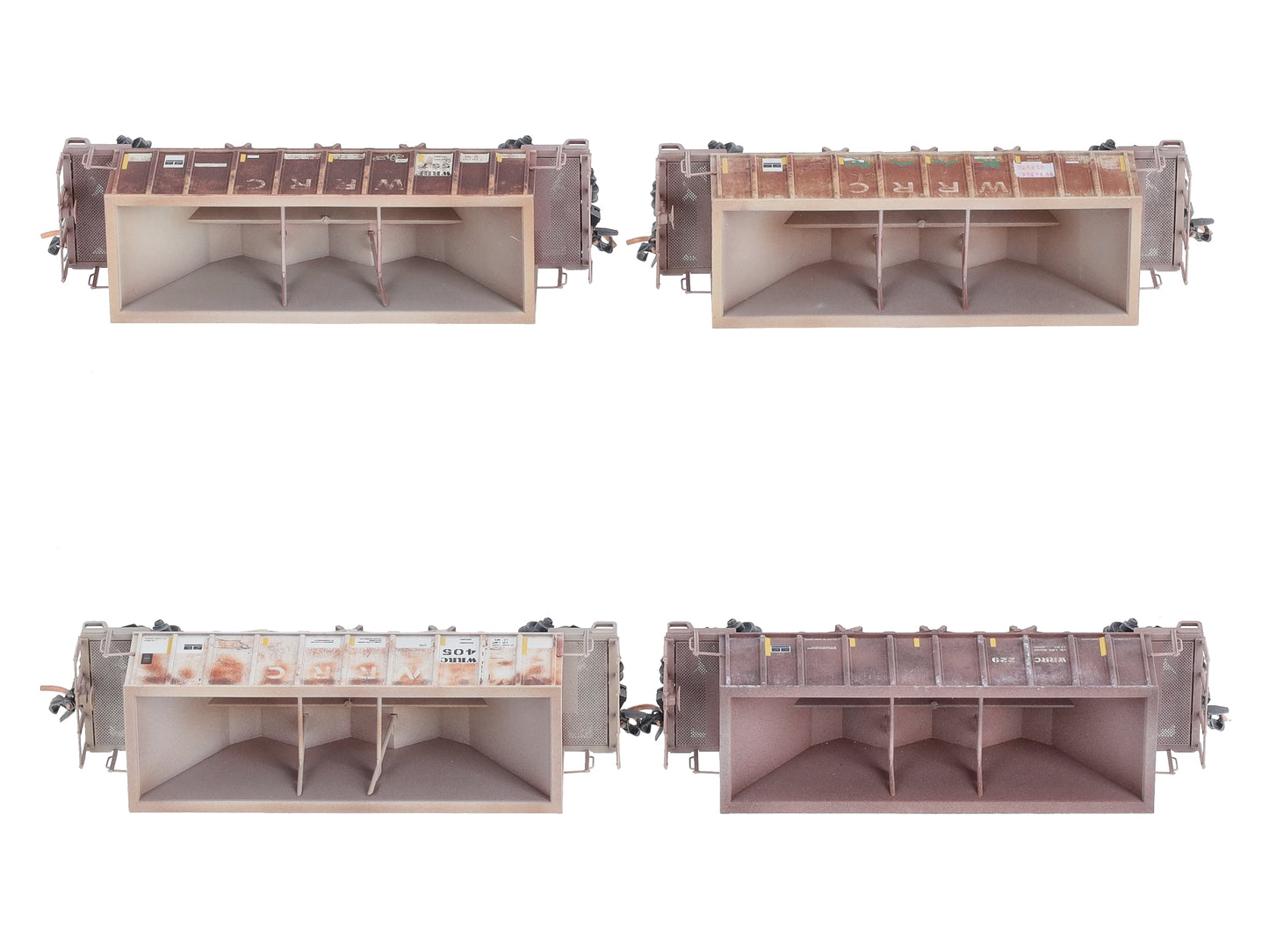 Micro-Trains 99305300 N WRRC Weathered Ortner 43' Open Hopper Runner 4-Pack