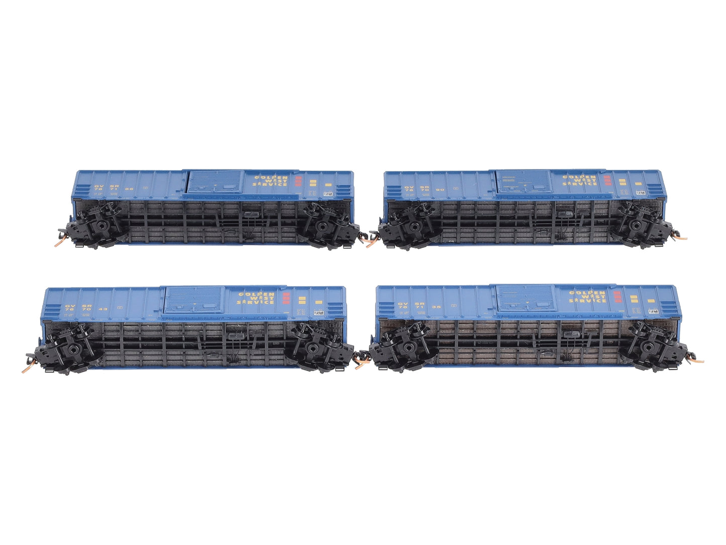 Micro-Trains 99300024 N GWS 50' Rib Side Single Door Boxcar Runner (Set of 4)