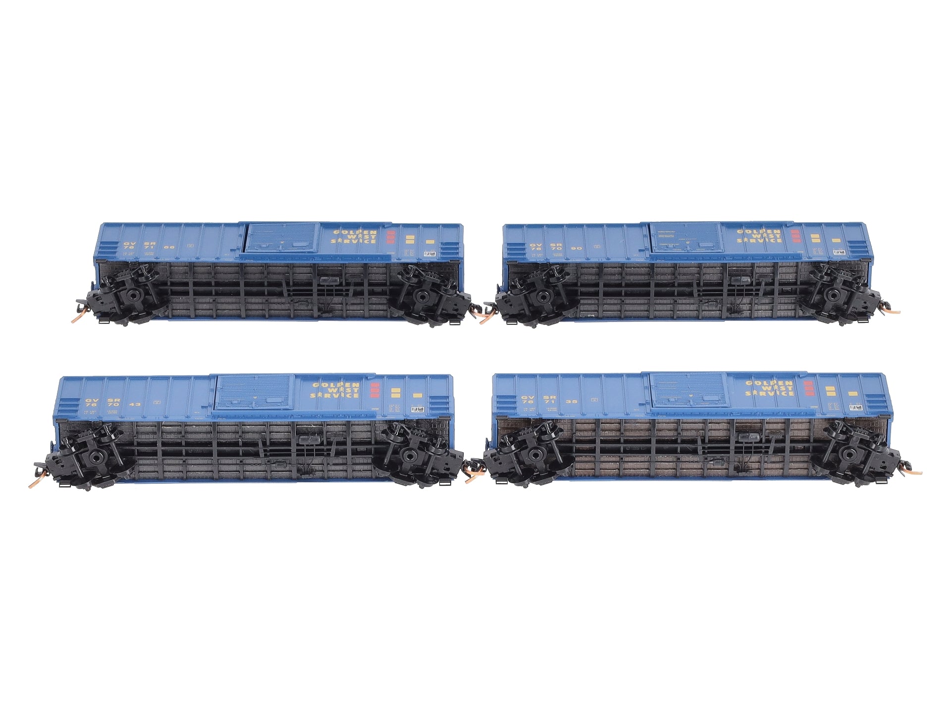 Micro-Trains 99300024 N GWS 50' Rib Side Single Door Boxcar Runner (Set of 4)