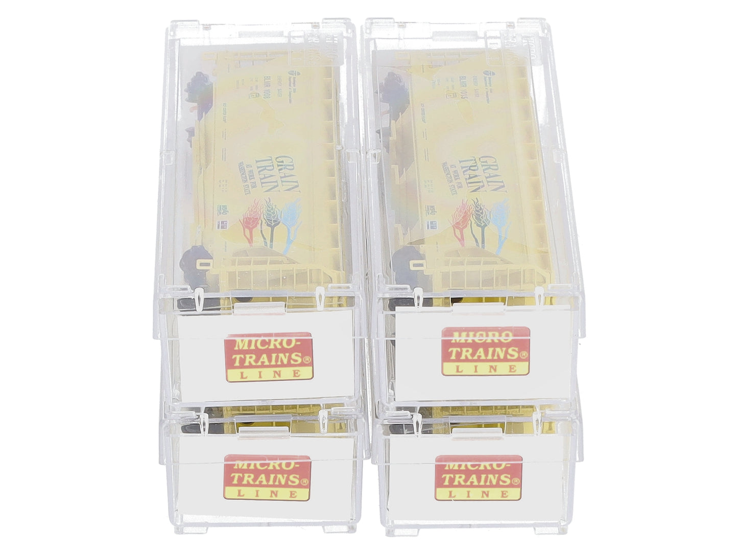 Micro-Trains 99300104 N Grain Train 3-Bay Covered Hopper Runner Pack (Set of 4) LN/Box