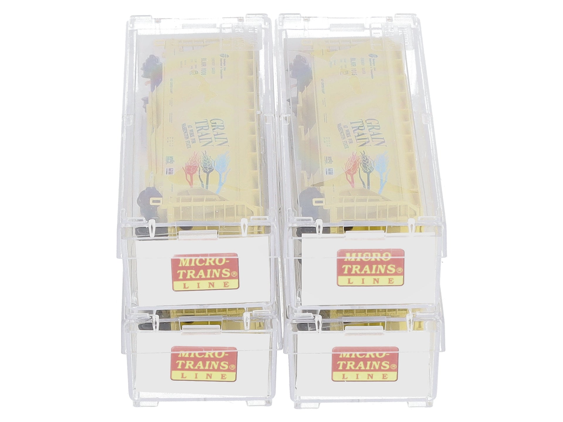 Micro-Trains 99300104 N Grain Train 3-Bay Covered Hopper Runner Pack (Set of 4) LN/Box