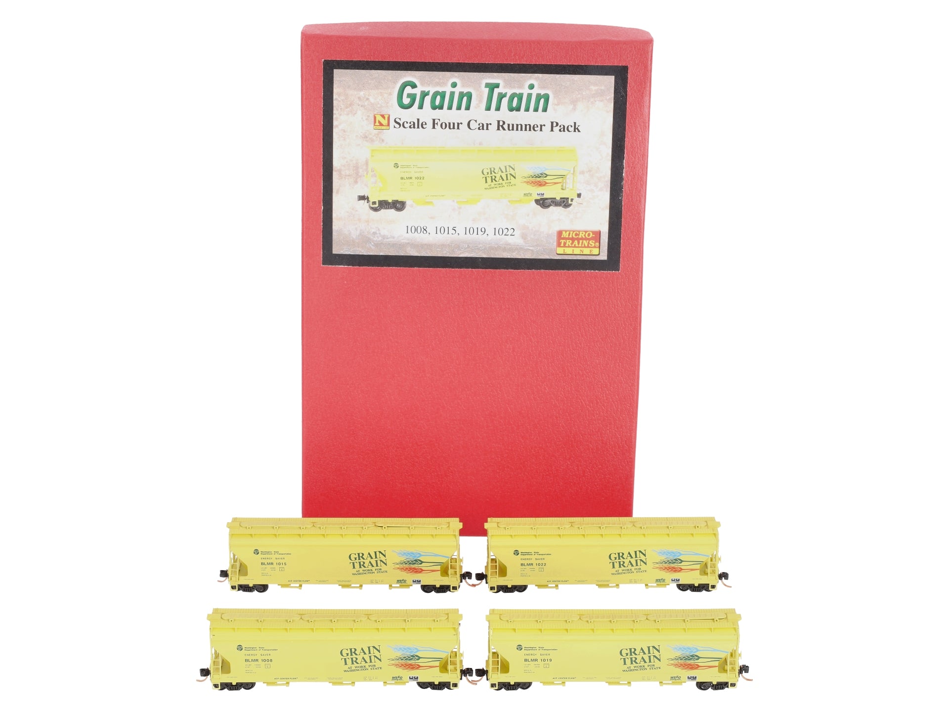 Micro-Trains 99300104 N Grain Train 3-Bay Covered Hopper Runner Pack (Set of 4) LN/Box