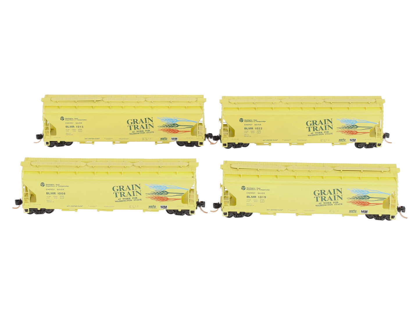 Micro-Trains 99300104 N Grain Train 3-Bay Covered Hopper Runner Pack (Set of 4) LN/Box