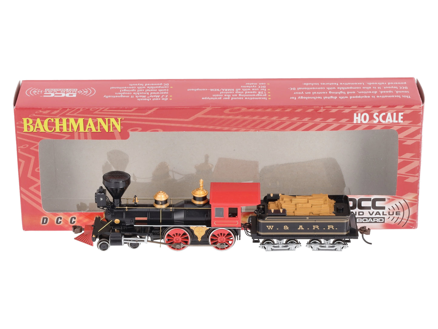Bachmann 52705 HO Western & Atlantic Railroad 4-4-0 Steam Engine w/DCC & Sound