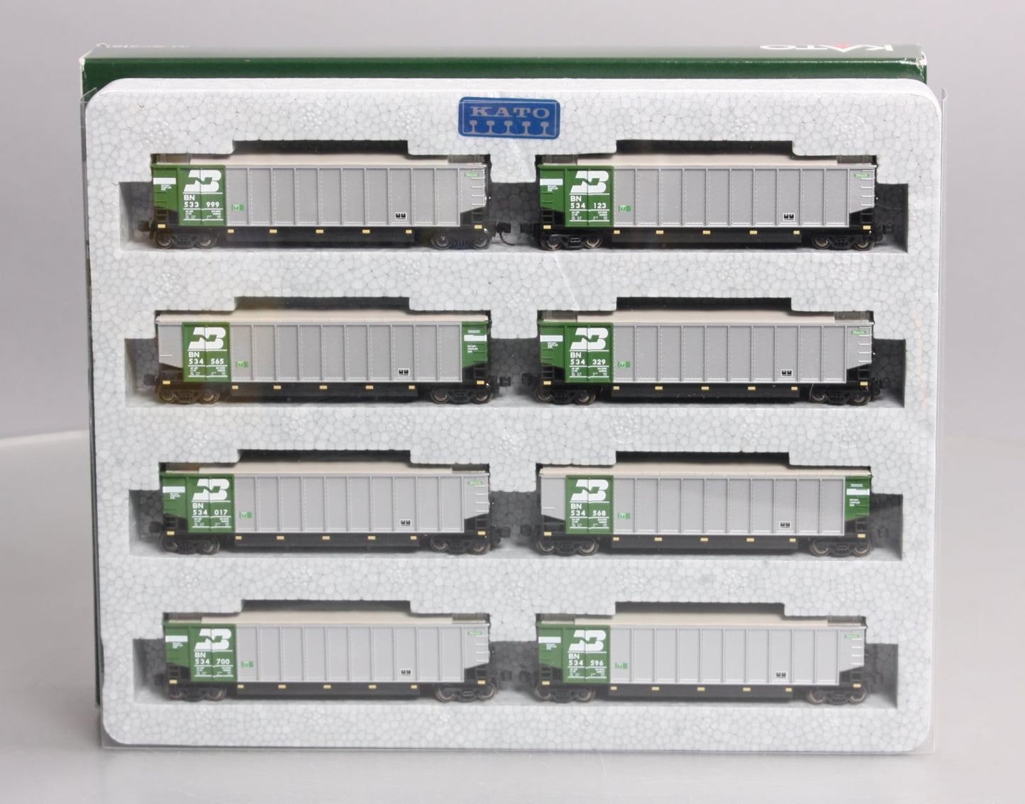 Kato 106-4651 N Burlington Northern Bethgon Protein Gondola Set #2