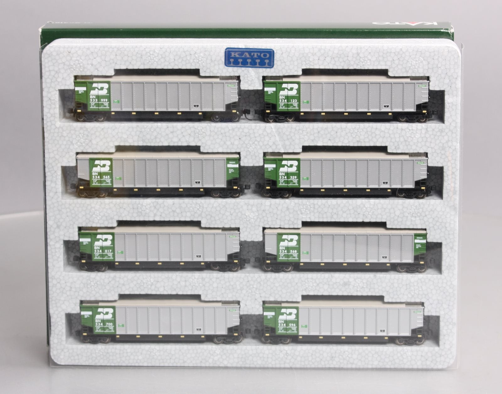 Kato 106-4651 N Burlington Northern Bethgon Protein Gondola Set #2