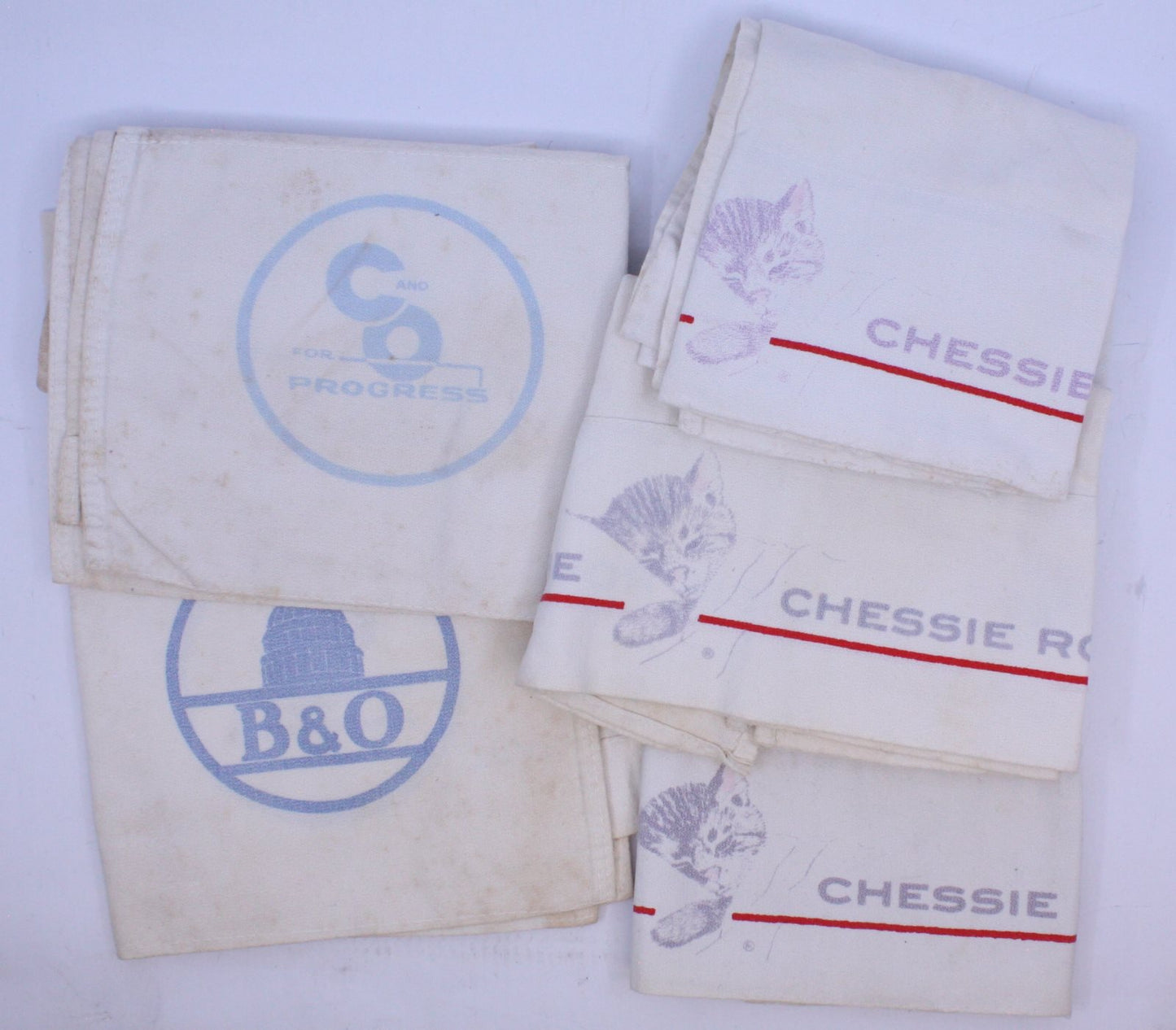 Acme 1021-1 Vintage Train Personnel Button-On Logo Cotton Towels (Bag of 5)
