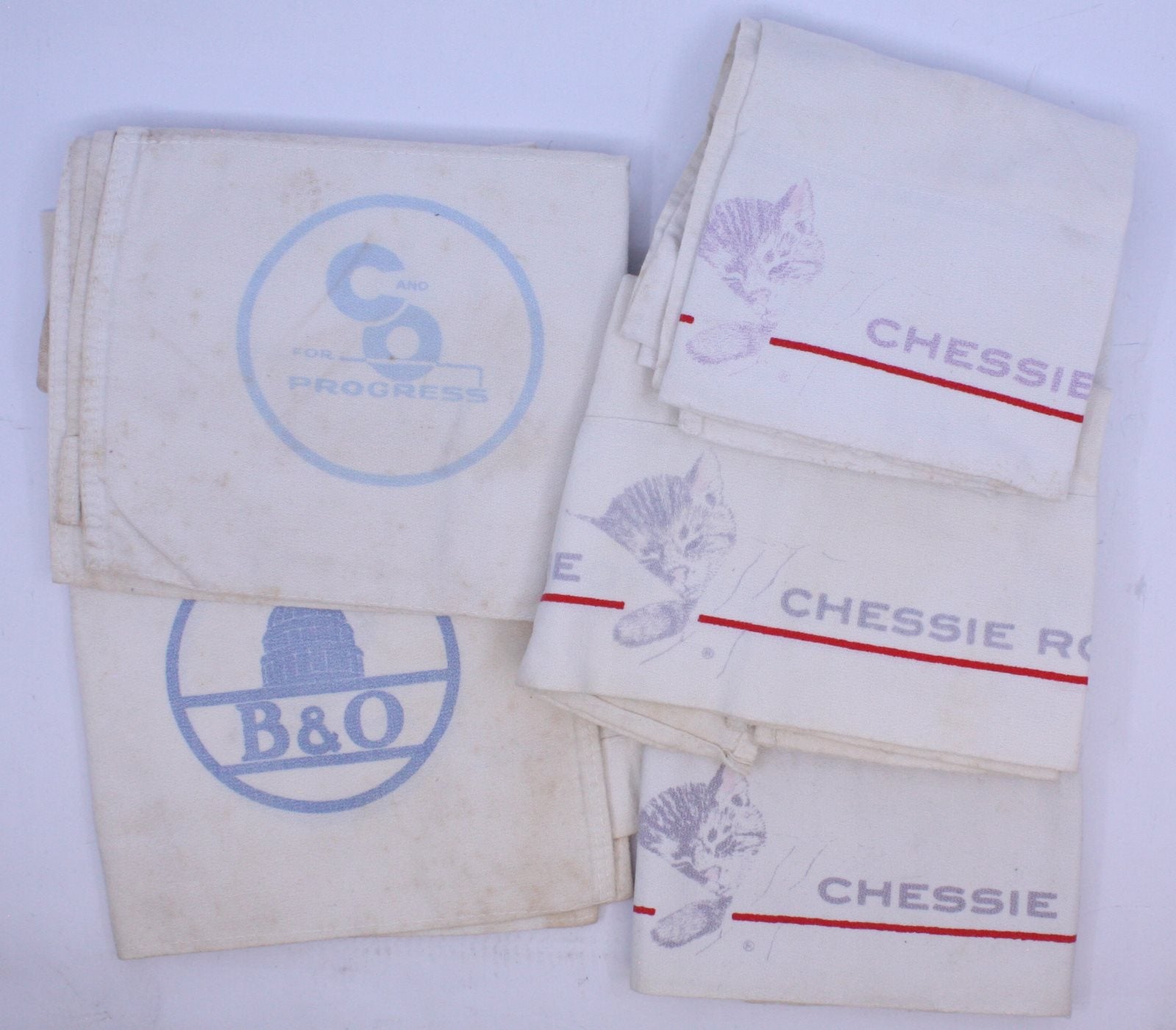 Acme 1021-1 Vintage Train Personnel Button-On Logo Cotton Towels (Bag of 5)