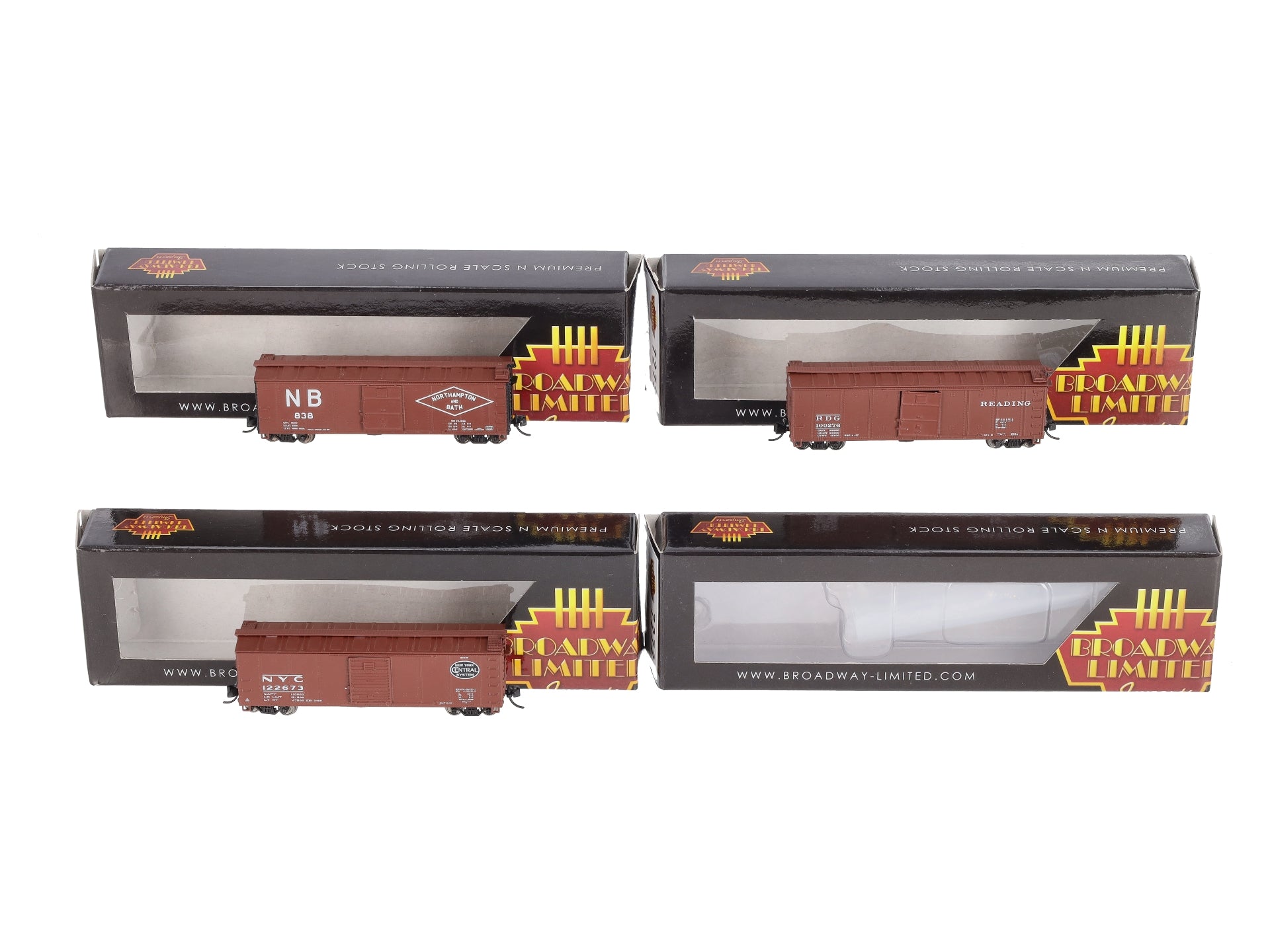 Broadway Limited 7272 N 1950's Steel Boxcar Variety Set C (Set of 4)