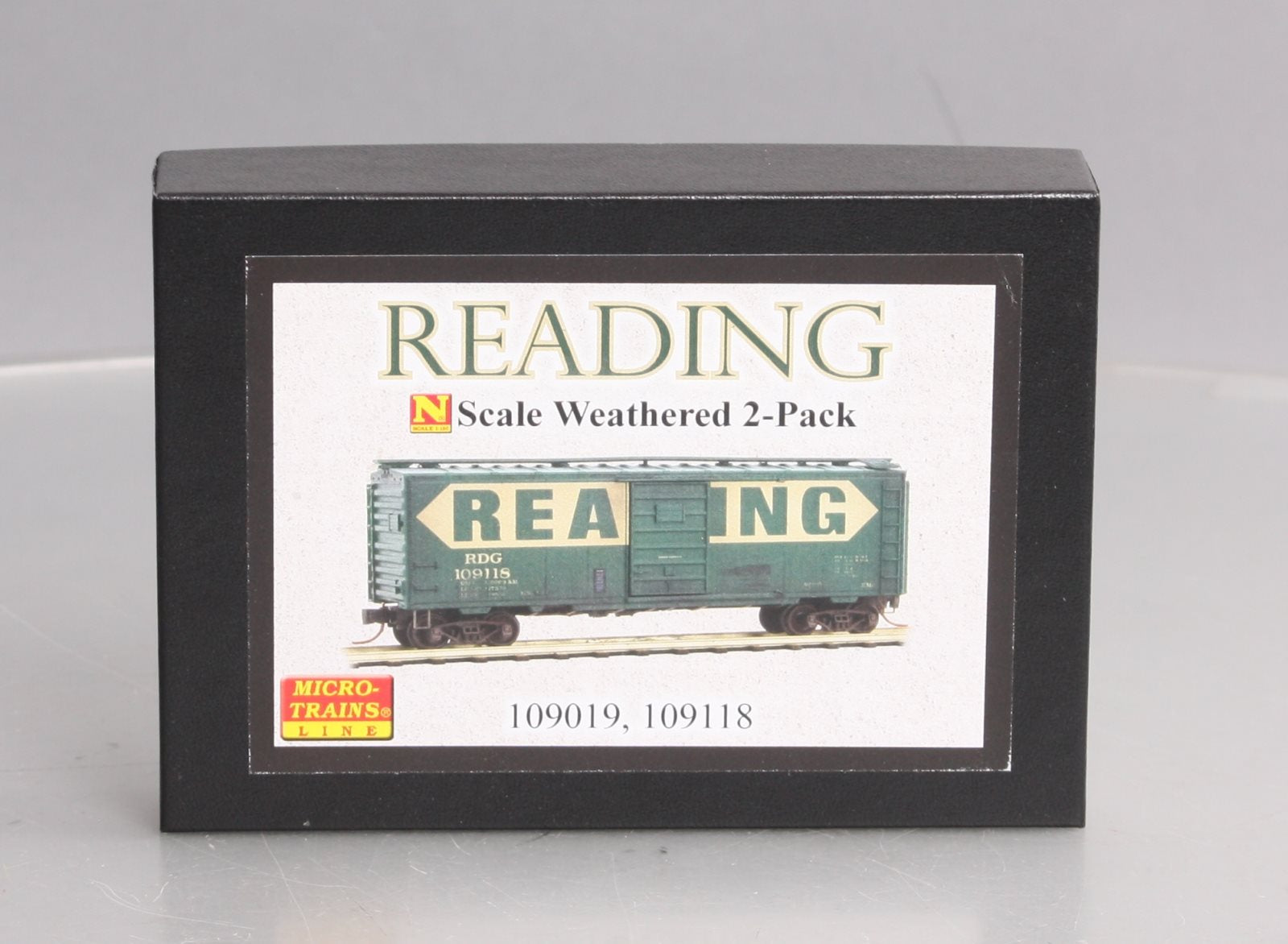 Micro-Trains 02044167 N Reading Weathered 40' Single Door Boxcar (Set of 2)