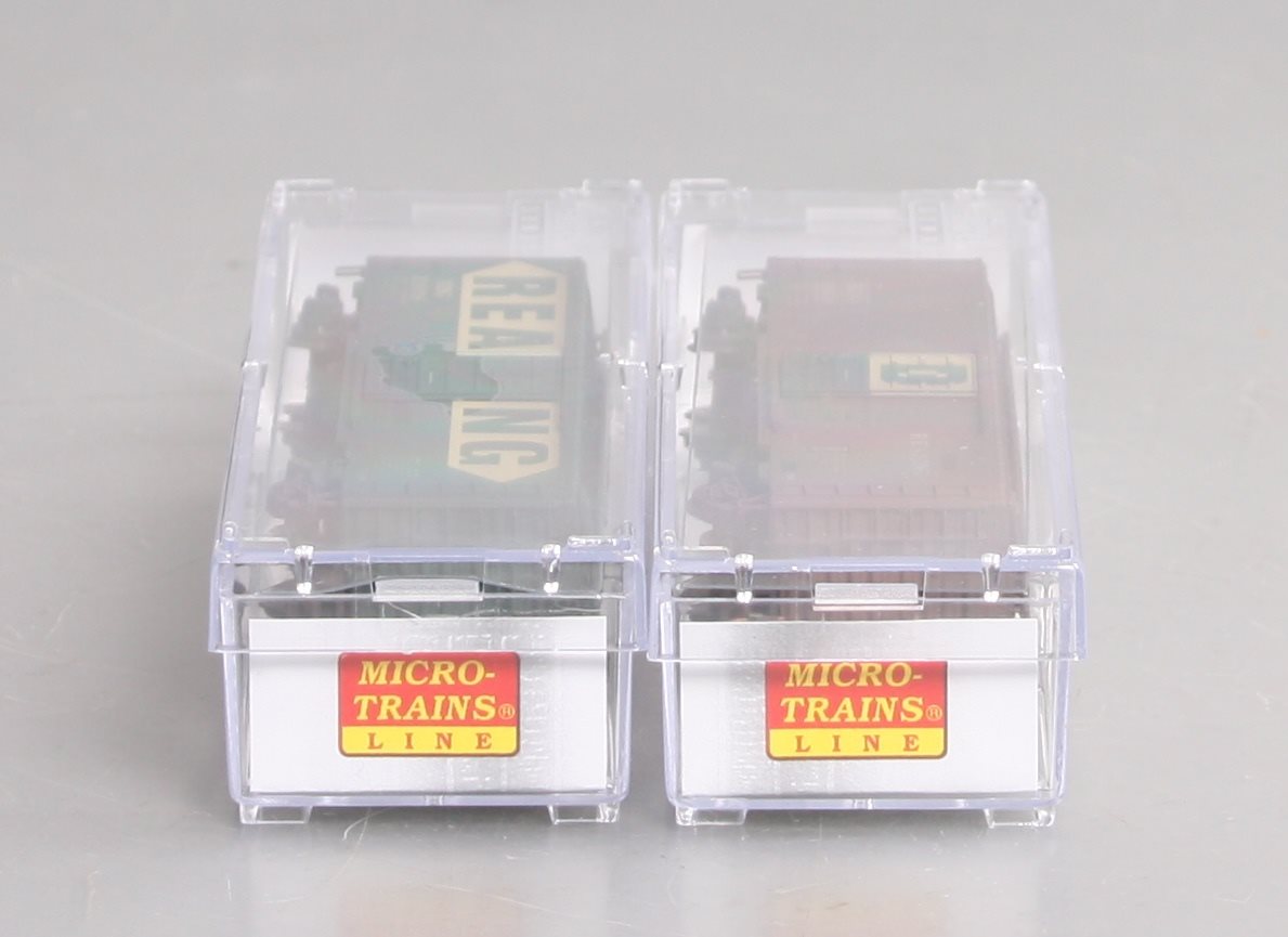 Micro-Trains 02044167 N Reading Weathered 40' Single Door Boxcar (Set of 2)