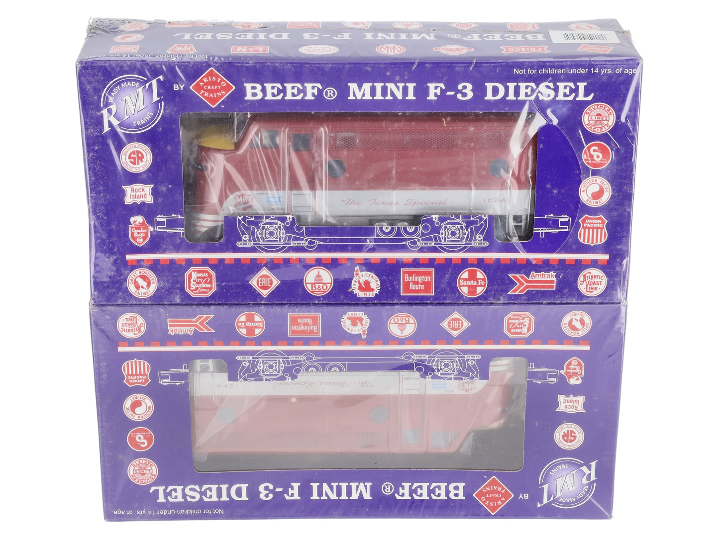 RMT 92648 O Gauge Texas Special BEEF Mini F-3 AA Locomotive Set ##103-A/104-A