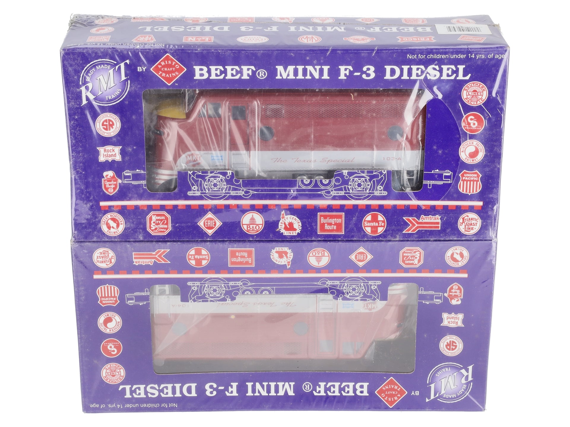 RMT 92648 O Gauge Texas Special BEEF Mini F-3 AA Locomotive Set ##103-A/104-A