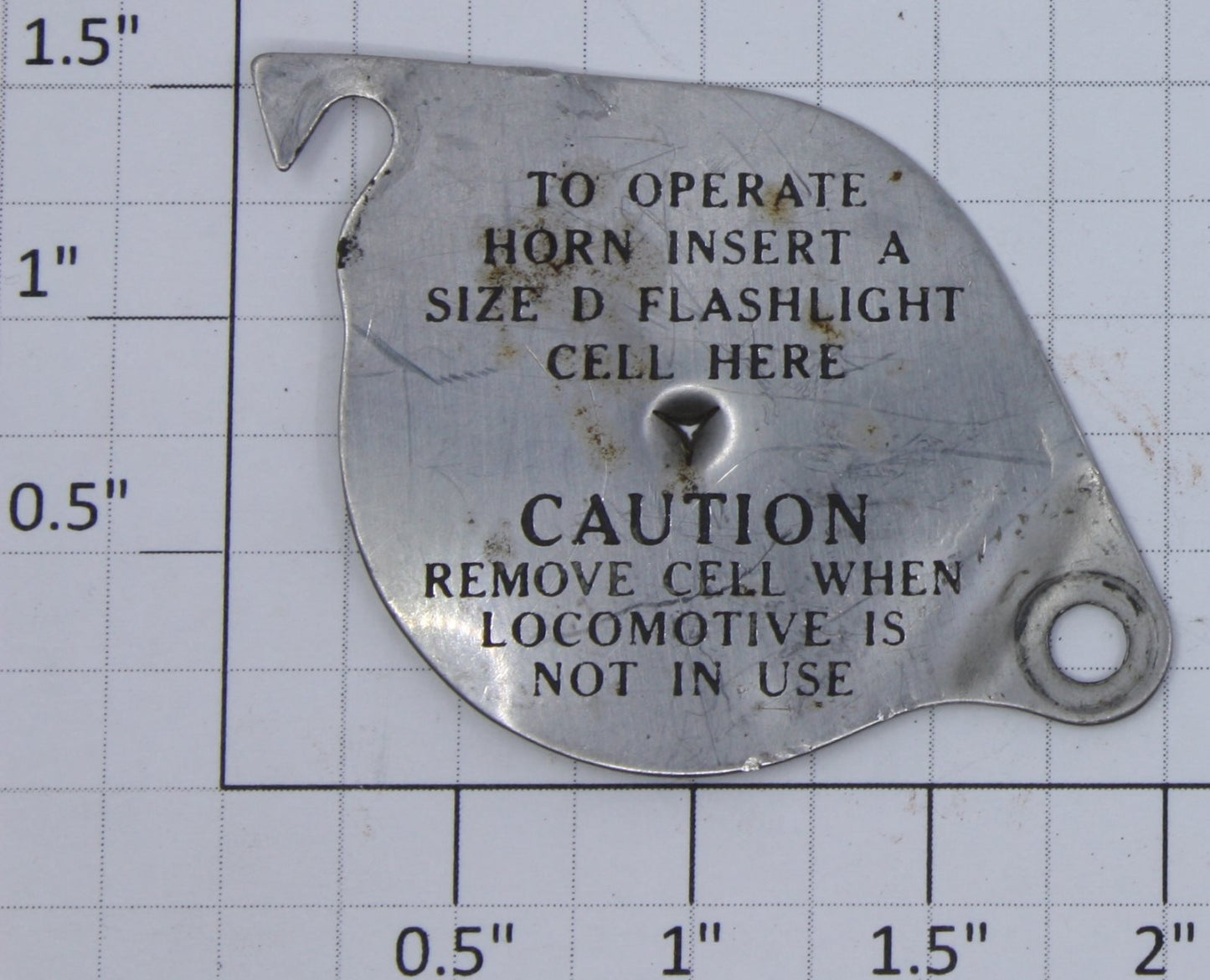 Lionel 2333-129 Battery Cover Swivel Plate w/Lettering