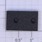 Acme 1028-12 Fiber Block 1-7/16" Long x 3/4" W x 1/4" Thick w/ #8-32 Thread