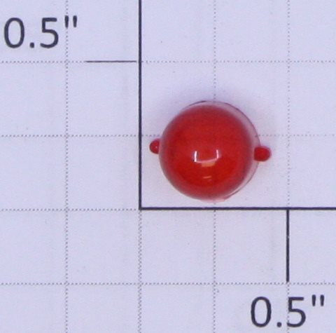 Acme 1028-08 O Red Lens 5/16" High x 13/32" OD Flange x 5/16" OD Globe