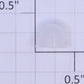 Acme 1028-07 O White Lens 5/16" High x 13/32" OD Flange x 5/16" OD Globe