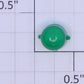 Acme 1028-04 O Green Lens 5/16" High x 13/32" OD Flange x 5/16" OD Globe