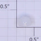 Acme 1028-06 O Gauge White Lens 1/4" High x 3/8" OD Flange x 5/16" OD Globe