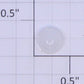 Acme 1028-06 O Gauge White Lens 1/4" High x 3/8" OD Flange x 5/16" OD Globe