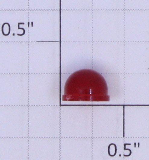 Acme 1028-05 O Gauge Red Lens 1/4" High x 3/8" OD Flange x 5/16" OD Globe