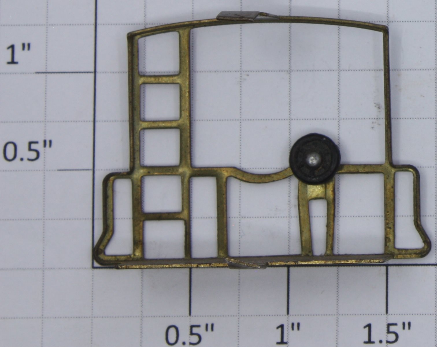 American Flyer XA10013 S Scale Brass Caboose End Rail with Brake Wheel