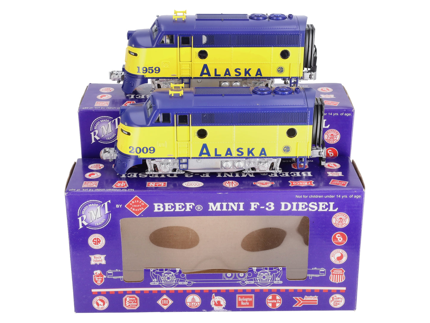 RMT 92633 O Gauge Alaska Beef Mini F-3 A-A Diesel Engine Set  #2009/1959