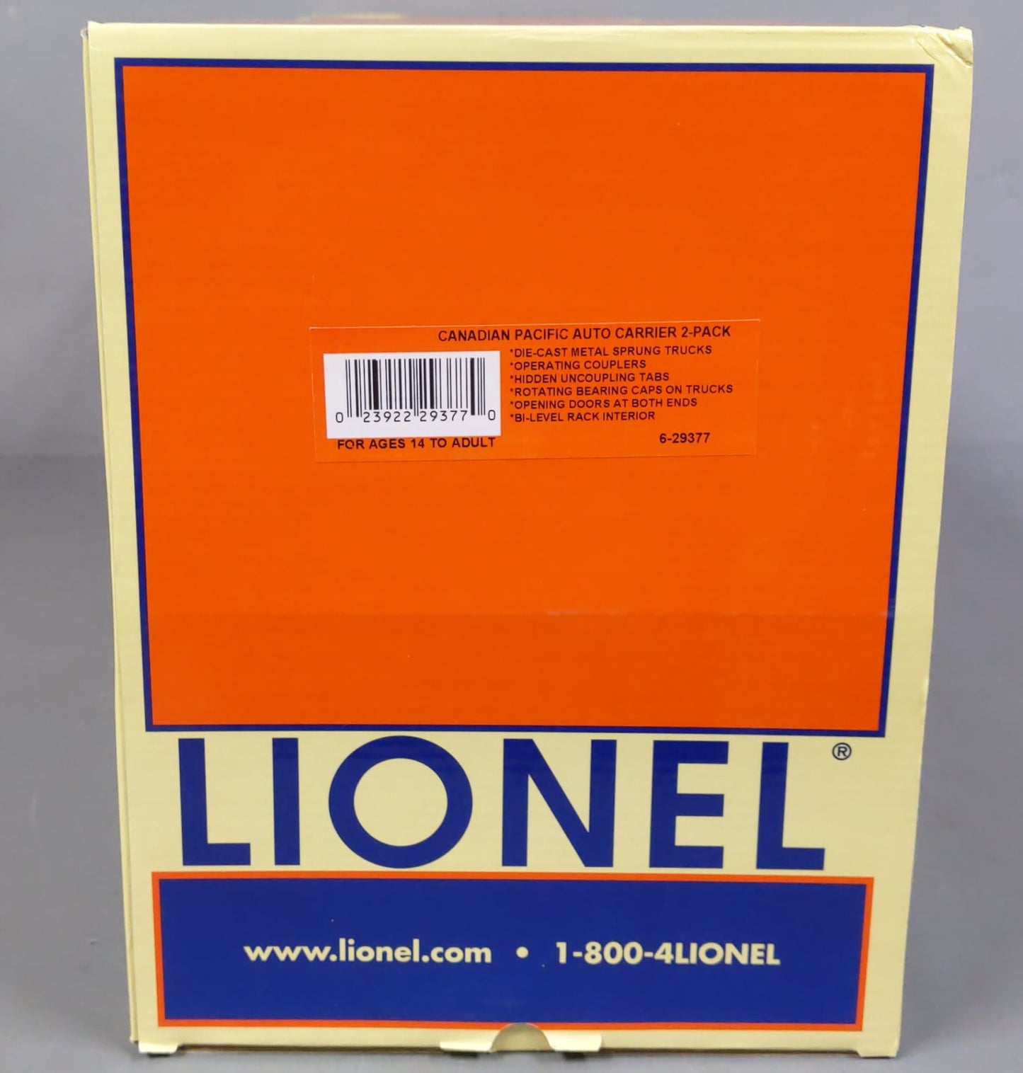 Lionel 6-29377 O Canadian Pacific Autorack Cars (Set of 2) LN/Box